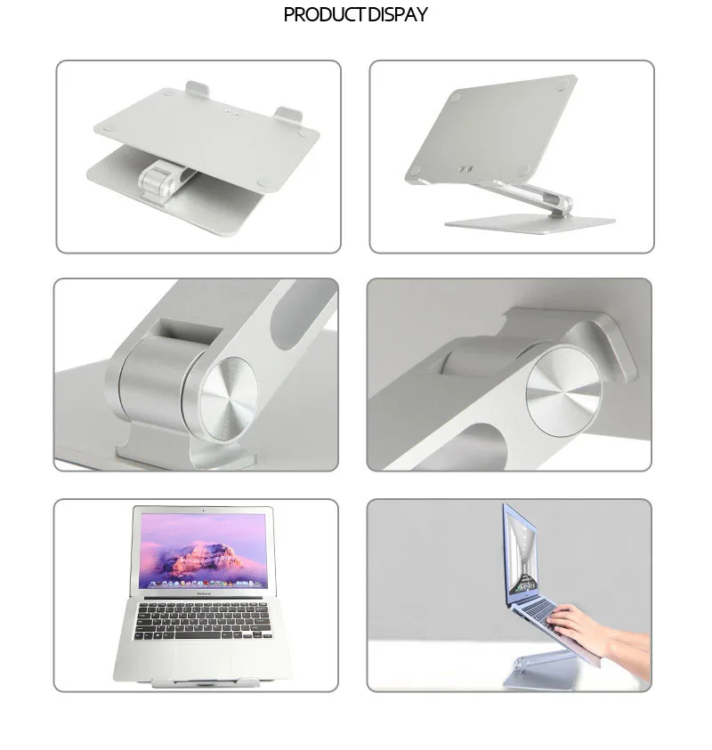 Алюминиевая Портативная подставка для ноутбука Macbook Air 13 Pro 15 Регулируемая