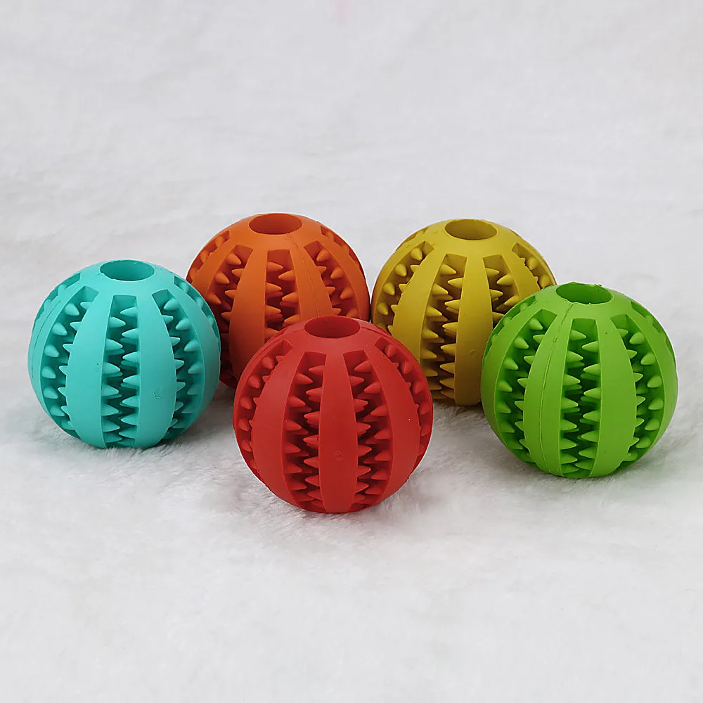 2018 TOP FUNNY Durable Non-Toxic Pet Tooth Cleaning Dog Odontoprisis Toy Balls for Training Playing Chewing 0502 | Дом и сад