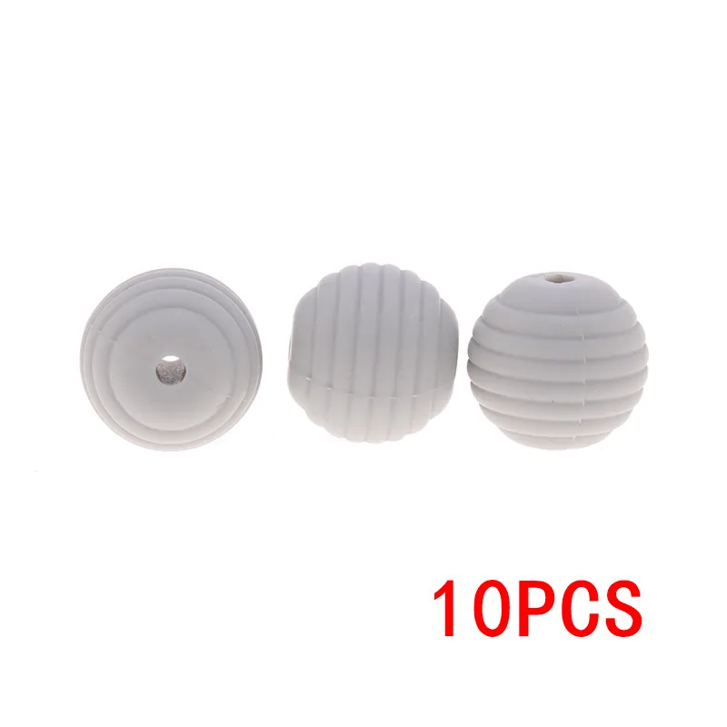 Light gray71 10 шт. Детские Жевательные силиконовые бусины цветок DIY Детские Прорезыватели для зубов Бабочка ожерелье без БФА DIY держатель для соски аксессуары - Цвет: Light gray71