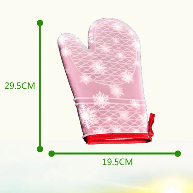

1PC Silicone Cloth Gloves Microwave Non-slip Silicone Printing Gloves Insulated Gloves Kitchen Oven Baking Tools Kitchen Gadget