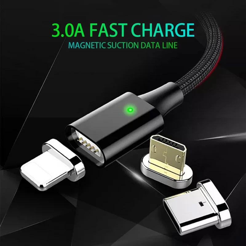 Магнитный кабель Micro Usb type C супер быстрая зарядка телефона Microusb type-C магнитное зарядное устройство Usb C для iphone huawei Xiaomi зарядка