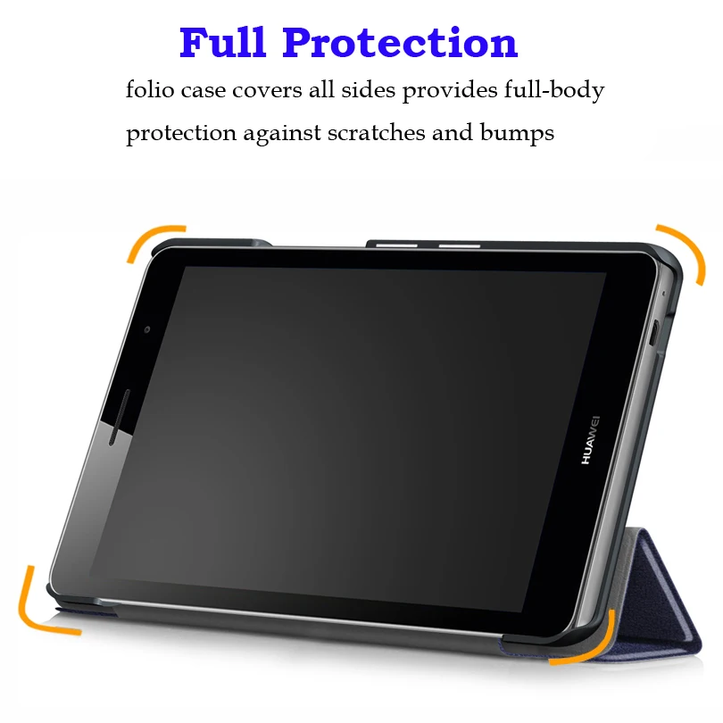Ультра тонкий чехол для HUAWEI MediaPad T3 8 KOB L09 W09 &quotтвердый PU кожаный магнитный