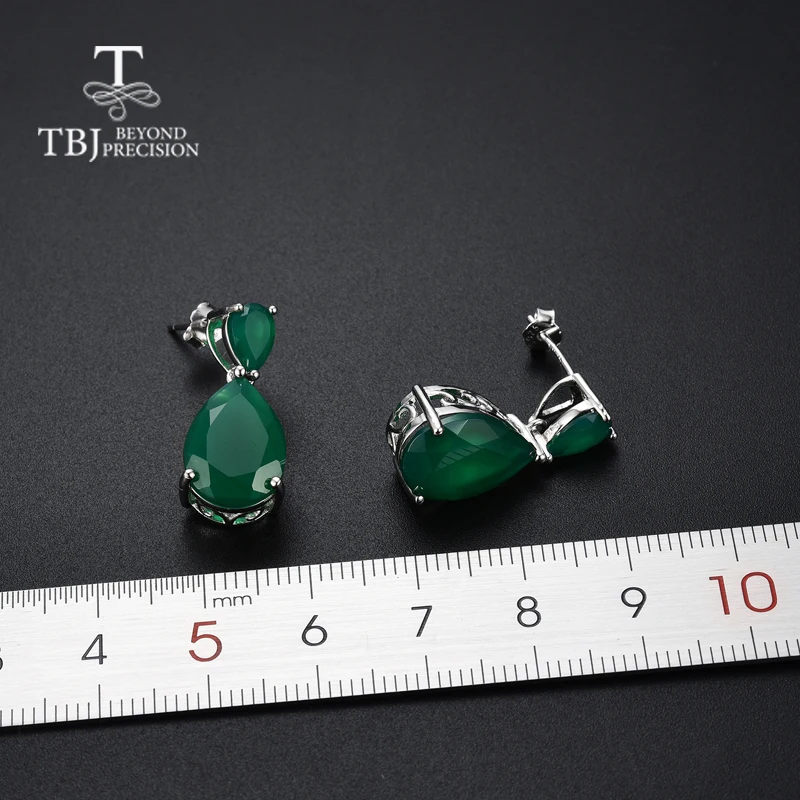 Женские серьги подвески с драгоценными камнями TBJ из серебра 925 пробы натуральным