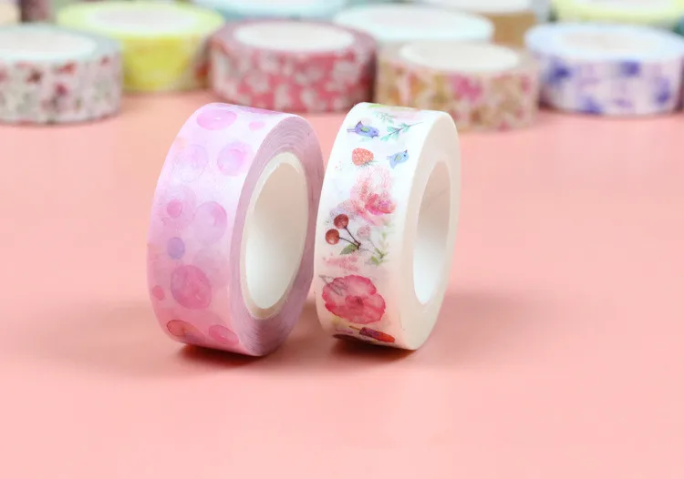 15 мм X 7 м милые Lotkawaii цветок еда Животные декоративные васи клейкие ленты DIY Скрапбукинг Маскировочная лента школьные офисные принадлежности
