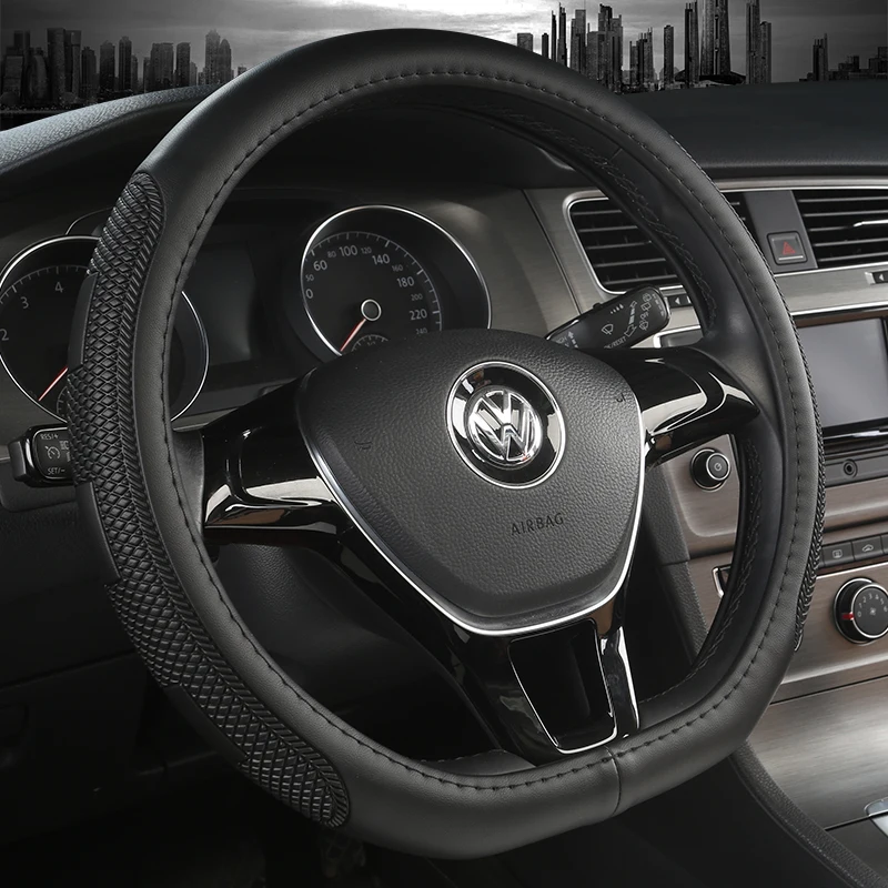 

Чехол рулевого колеса автомобиля D форма для VW GOLF 7 2015 POLO JATTA Passat Tiguan для Nissan Qashqai J11 X-trail T32 2015- 2017 2018