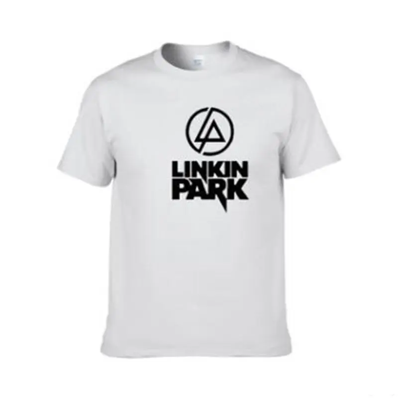 Слоновая кость Модные футболки с буквенным принтом, футболка Linkin Park Band, женская и мужская летняя и осенняя футболка, футболки - Цвет: Слоновая кость