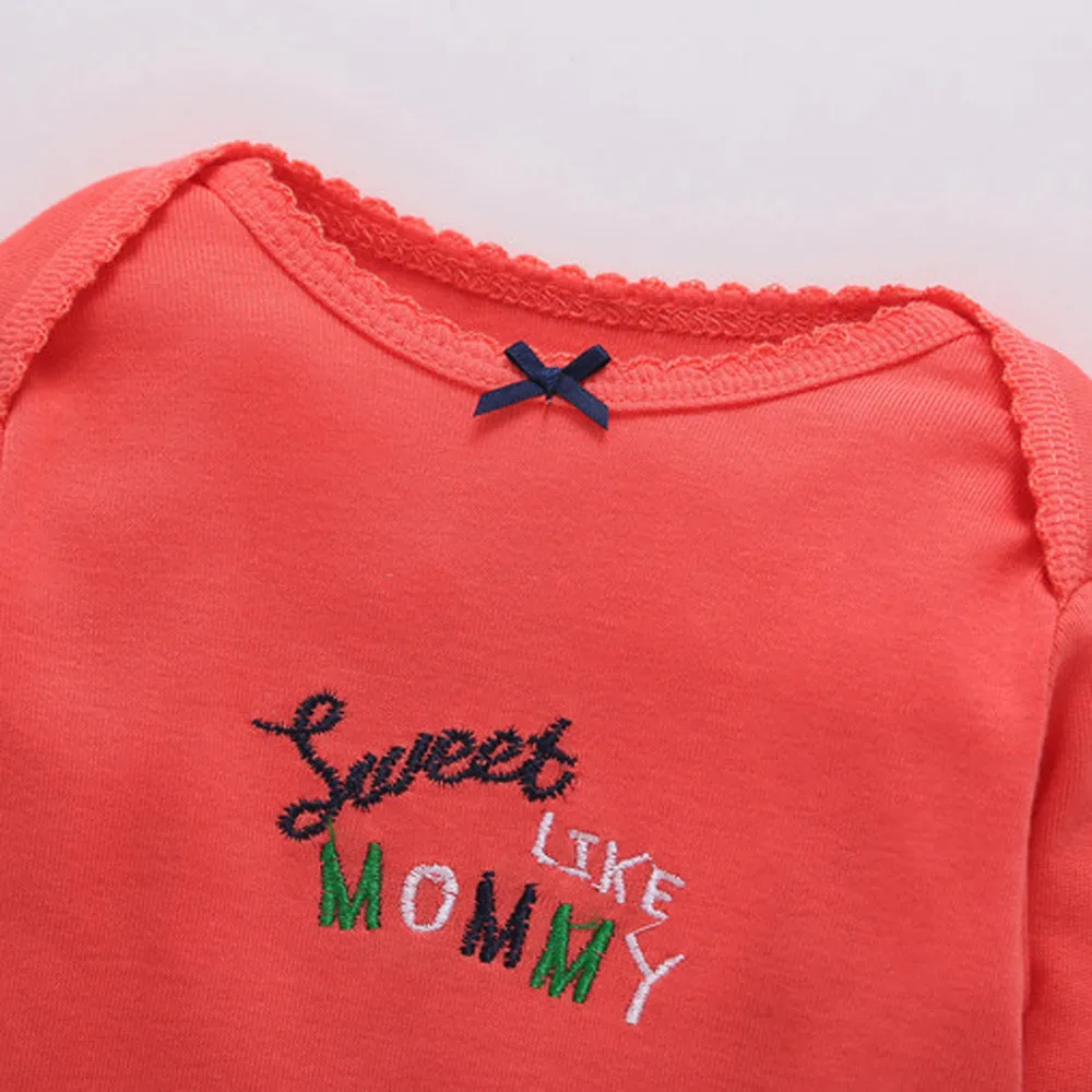 Kids Outfits Set 3Pcs Newborn Toddler Infant Baby Print Romper Tops+Pants Clothes | Детская одежда и обувь