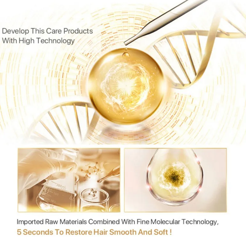 Быстрое восстановление мягких волос 60 мл для всех с кератином | Красота и