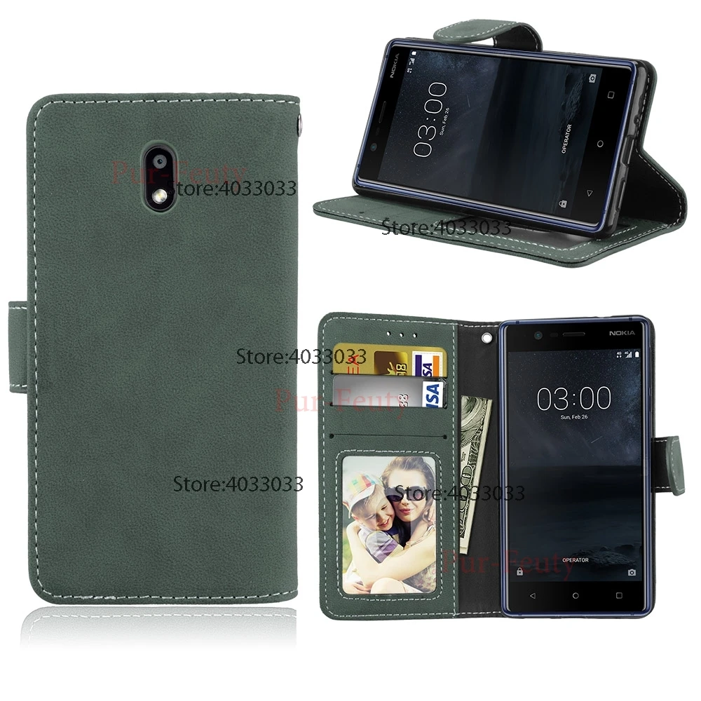 Flip Case for Nokia 3 TA-1032 TA-1020 Phone Leather Cover Global Dual TA 1032 Luxury Wallet Silicone | Мобильные телефоны и