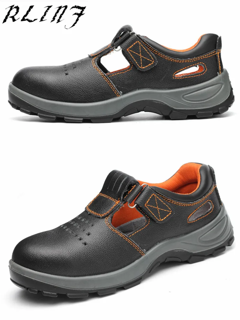Босоножки RLINF со стальным носком Нескользящие проколотые безопасная рабочая
