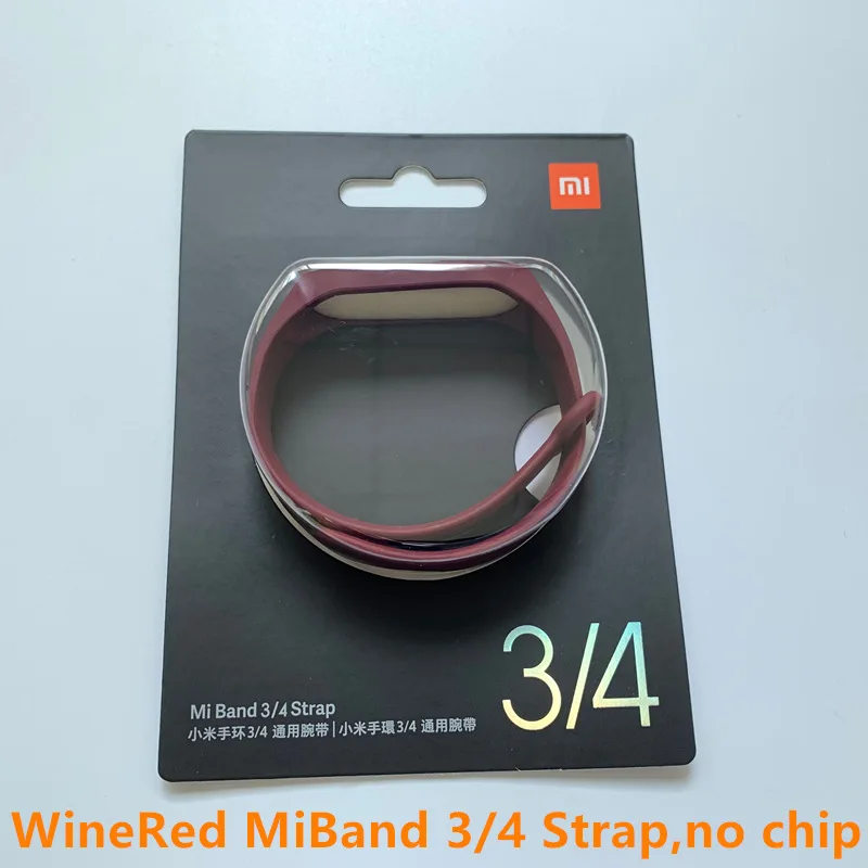 Разноцветный силиконовый браслет Xiao mi, сменный Браслет для mi band 3, 4, Xiaomi mi, band 3, 4, Xiao mi, Напульсники 4, 3, NFC - Цвет: wine red