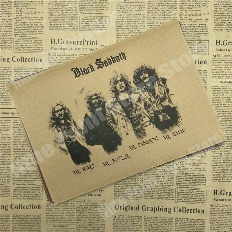 Black Sabbath. Плакат Оззи Осборн. Украшение для домашнего интерьера крафт-кислотная рок-музыка плакат рисунок ядро наклейки на стену 30x21 см