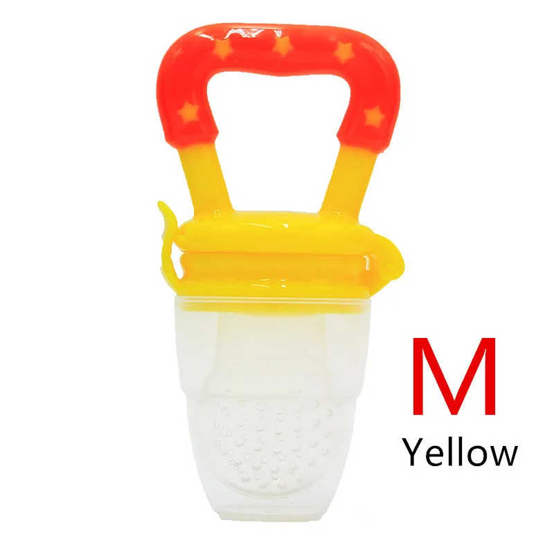 Yellow M Соска для свежих фруктов, соска для молока, соска для младенцев, пустышки для детей, безопасные принадлежности для кормления, соска, бутылочки - Цвет: Yellow M