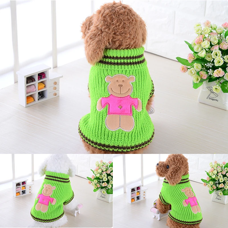 Высококачественный зимний теплый собачий свитер одежда собаки кошки пальто