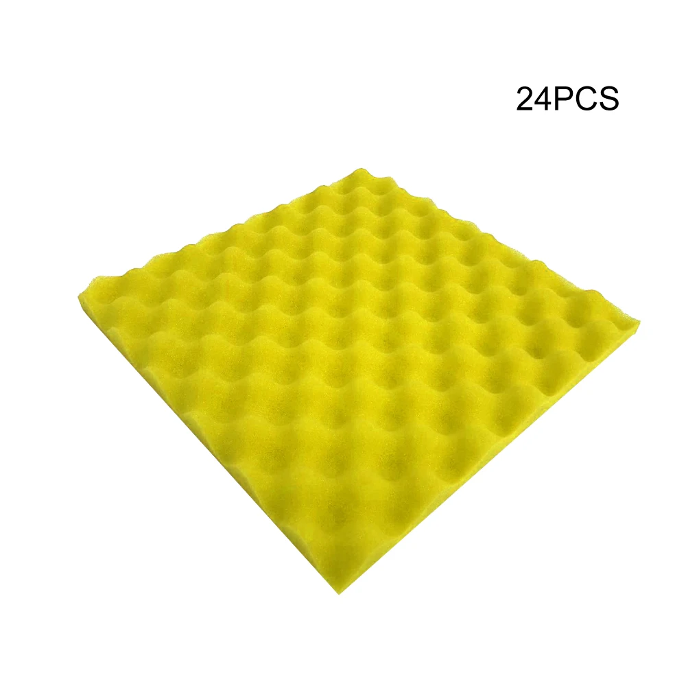 Цвет: желтый Запись студия Звукоизоляционная пена клина видео-зал, звуковая Шум губка стены звукоизоляции губка Звукоизоляционная пена Studio акустической гитары - Цвет: Цвет: желтый