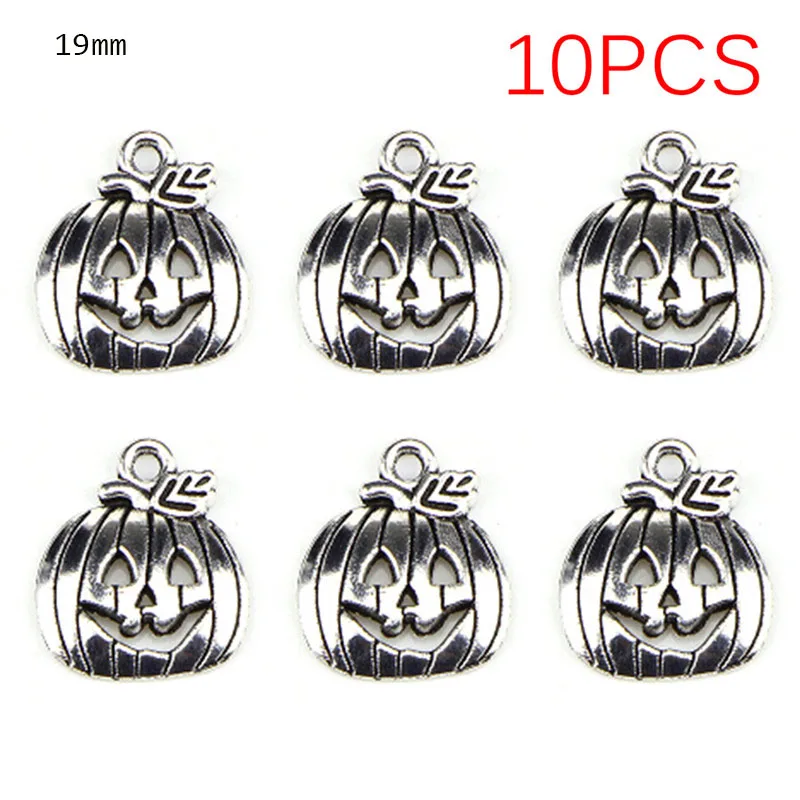 

10Pcs/lot Cute Antique Halloween Charms Pumpkin Pepper Ghost Bell Charms Pendant Necklace Bracelet Jewelry Accessory
