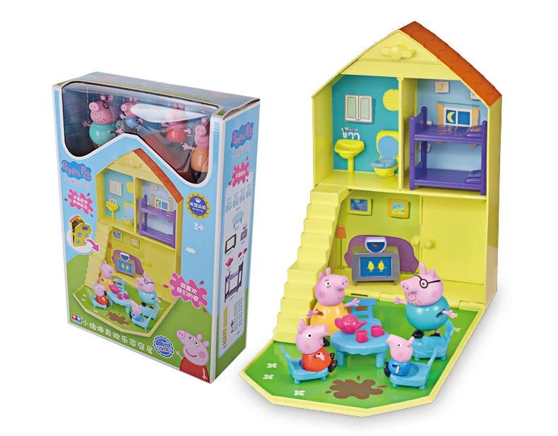 Оригинальная игрушка Peppa, Свинка Джордж, фигурки, кукла Peppa, друзья, любовь, обучение, классная сцена, развивающие игрушки, Детский Рождественский подарок