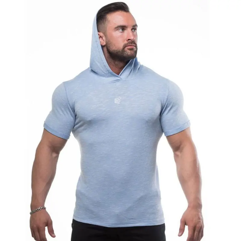 Новая мужская футболка тренажерные залы фитнес бодибилдинг Slim Fit футболки Crossfit с