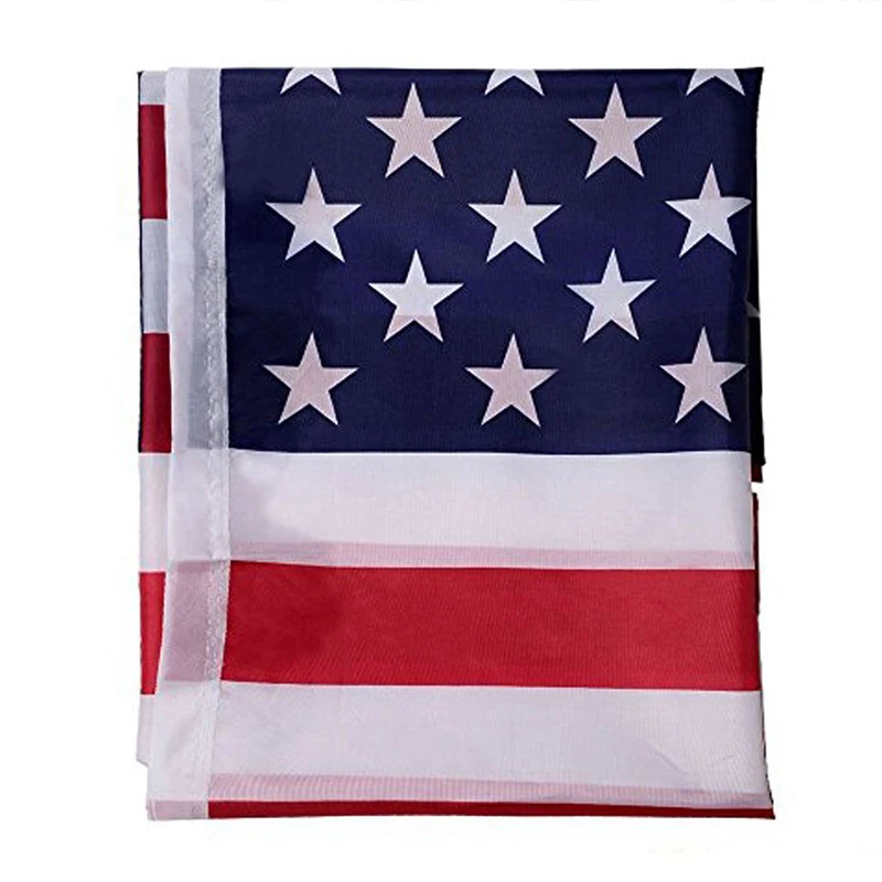 USA Flag Red Line With Brass Grommets Polyester American for Independence Day Double Sided Printed | Дом и сад