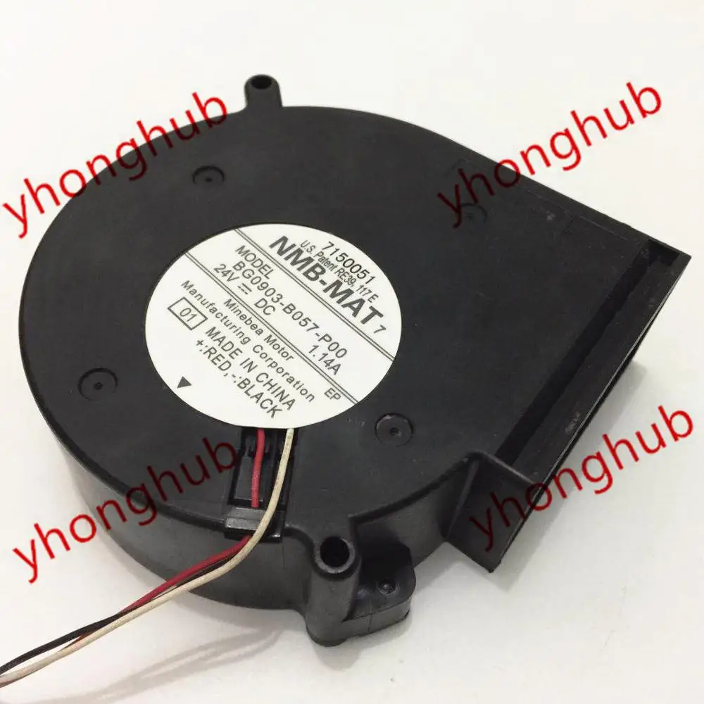 NMB MAT BG0903 B057 P00 01 DC 24V 1.14A 3 жильный 97x97x33 мм Сервер вентилятор охлаждения|blower fan|server fandc