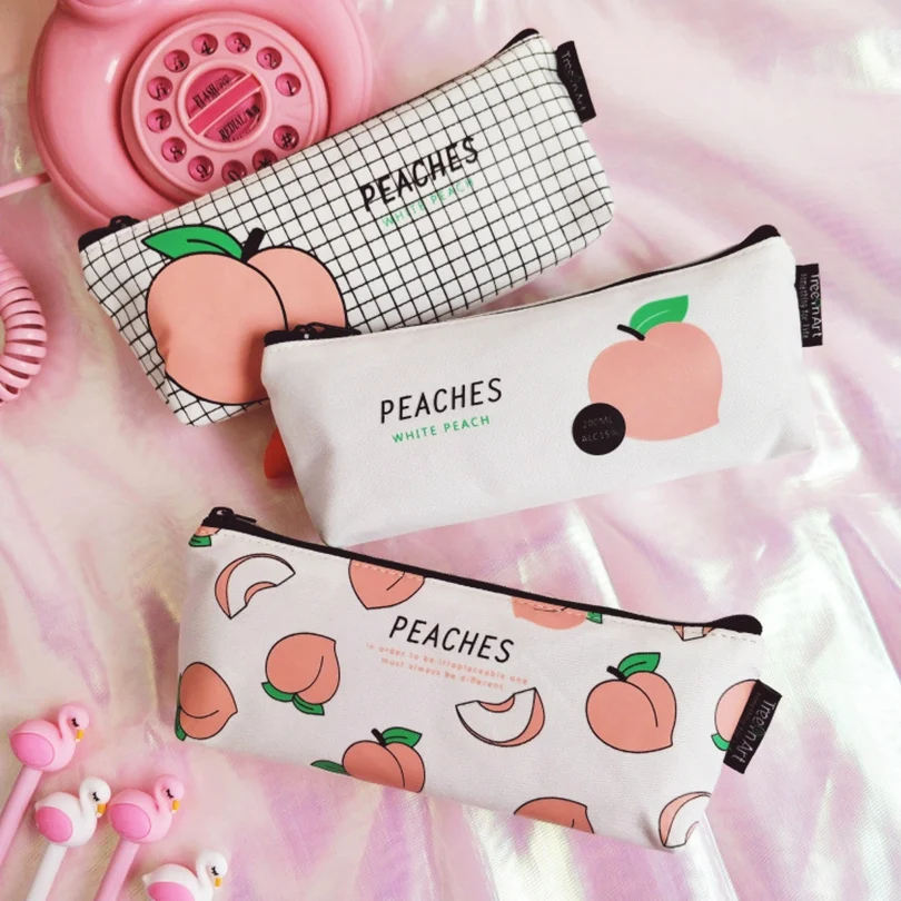 1PcC школьные принадлежности для овощей чехол-карандаш Kawaii для студенческой школы косметичка для женщин офисные принадлежности Escolar холст