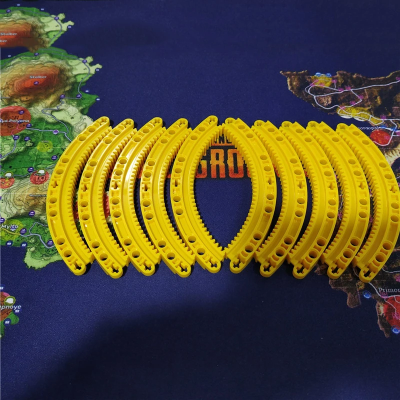 4 шт./лот кольцевая стойка Technic Gear Rack 1/4 Circle 11X11 строительные блоки детские игрушки