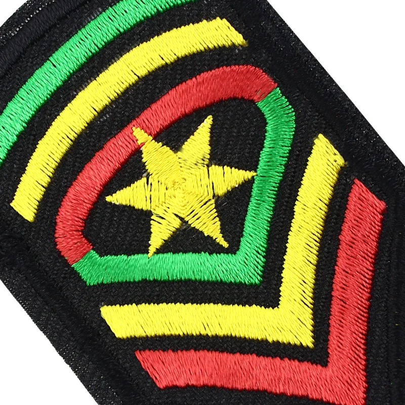 Jah армейский флаг Judah звезда полосы insignia вышивка аппликация Железный на патч Радуга нашивка Шеврон Нашивка аппликации