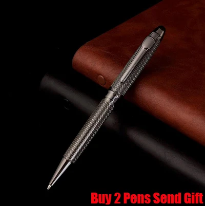 Black Ballpoint Pen Классический дизайн Jinhao 163, лучшее качество, металлическая шариковая ручка, хорошая ручка для письма на ощупь, авторучка, купить 2 ручки, отправить подарок - Цвет: Black Ballpoint Pen