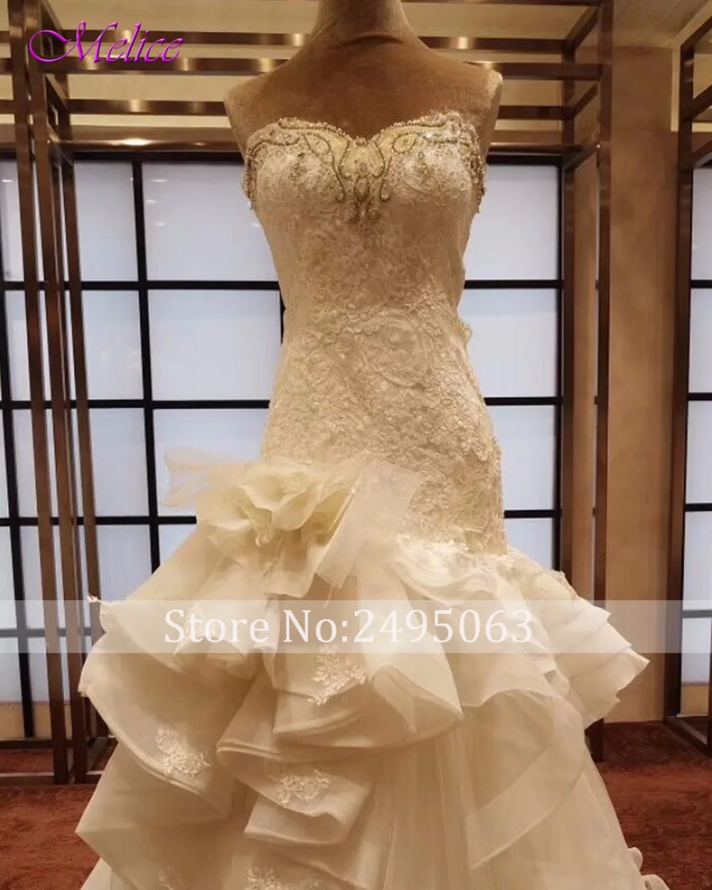 Fmogl New Luxury Beaded Strapless Lace Up Mermaid Wedding Dresses 2020 Appliques Robe De Mariage Trumpet Gown Plus Size | Свадьбы и