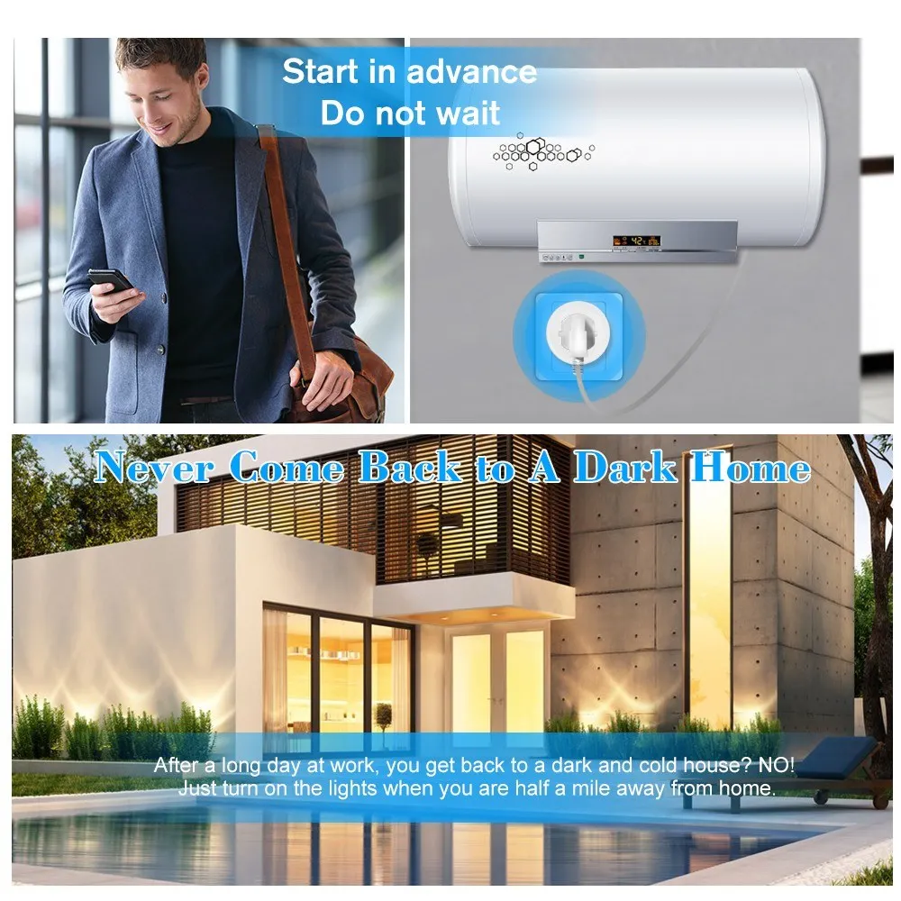 Wi Fi умная розетка US Plug беспроводной домашний переключатель розетки голосовое