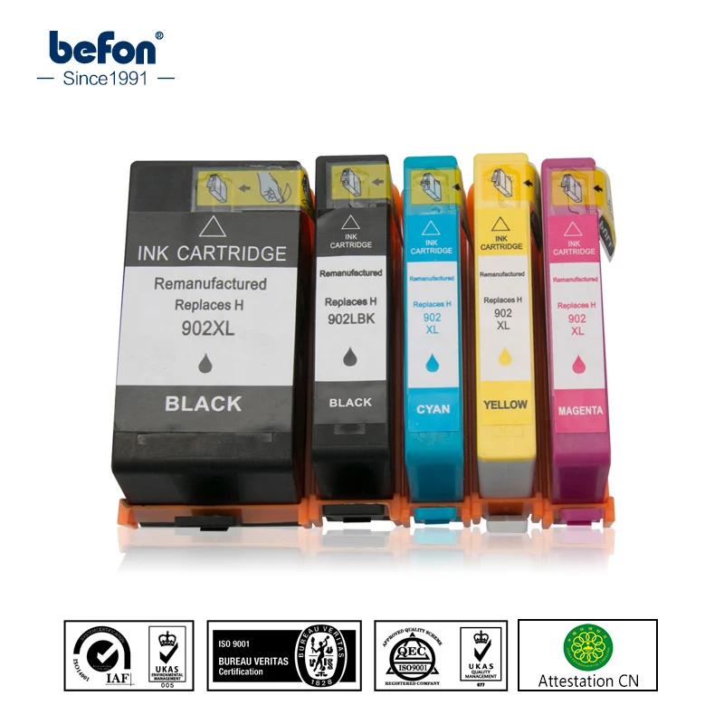 Совместимый сменный чернильный картридж befon 902XL для принтера HP 902 XL OfficeJet Pro 6954 6960
