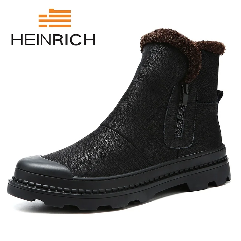 HEINRICH/2018 г. зимние мужские ботинки модные теплые нескользящие водонепроницаемые