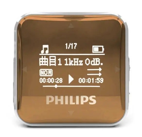 Золотой Новейший MP3-плеер PHILIPS SA2208, спортивный мини-плеер для студентов, запись FM, walkman SA2208 - Цвет: Золотой