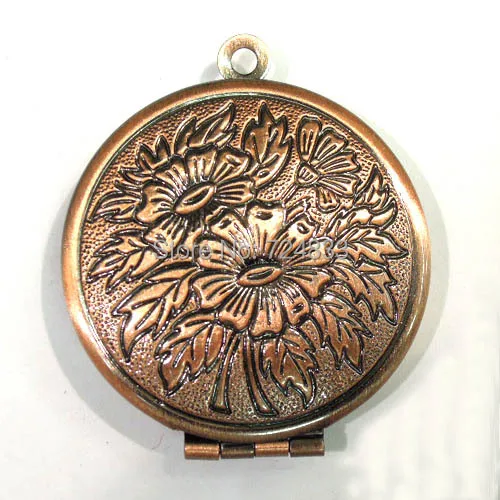 Античные бронзовые тона матовый Европейский амулеты цветок отмеченный круг