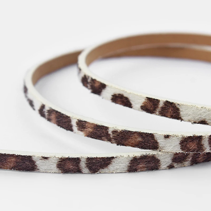 1.2meter Fashion Jewelry 5x2mm Flat Pu Leather Cord Stick Zabra/Pinto Further For Diy Making Findings Material | Украшения и