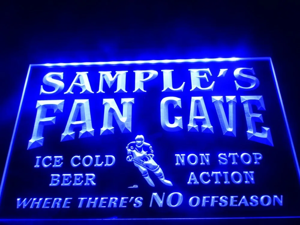 DZ067- Name Personalized Custom Hockey Fan Cave Bar Beer LED Neon Light Sign | Дом и сад