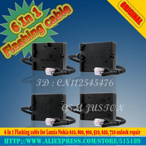 

6 In 1 Flashing cable for Lumia Nokia 610, 800, 900, 510, 620, 710 unlock repair