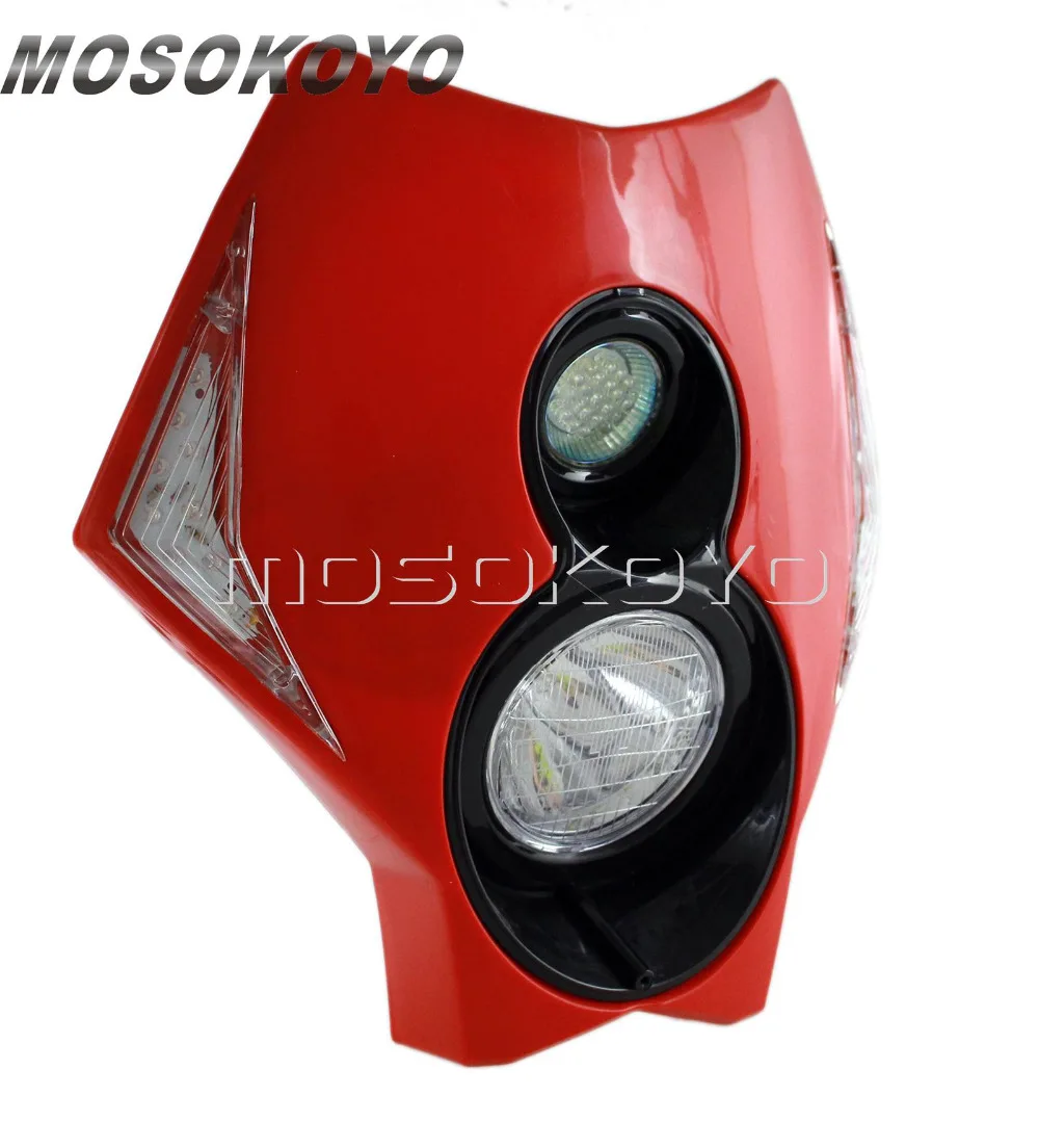 Красный Мотоцикл MX Enduro X2 светильник фара светодиодный индикатор для GasGas EC300 HONDA