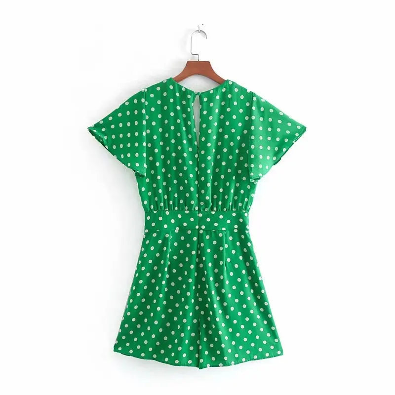 2019 za Летняя женская одежда в горошек с принтом высокие Васит комбинезоны платье и