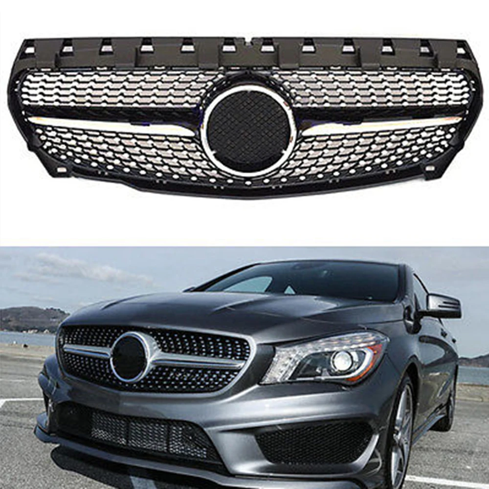 Передняя решетка SBAIREA W117 Алмазная для Mercedes Benz CLA Class CLA180 CLA200 CLA250 CLA45 спортивная