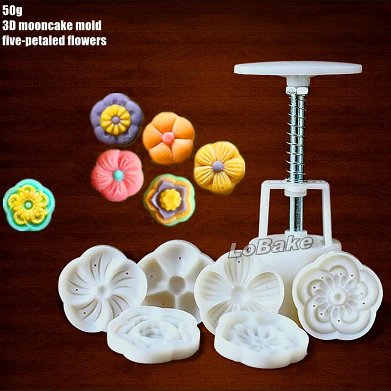 Новейший креативный дизайн 50 г 3D пять цветов в форме Луны форма для торта набор