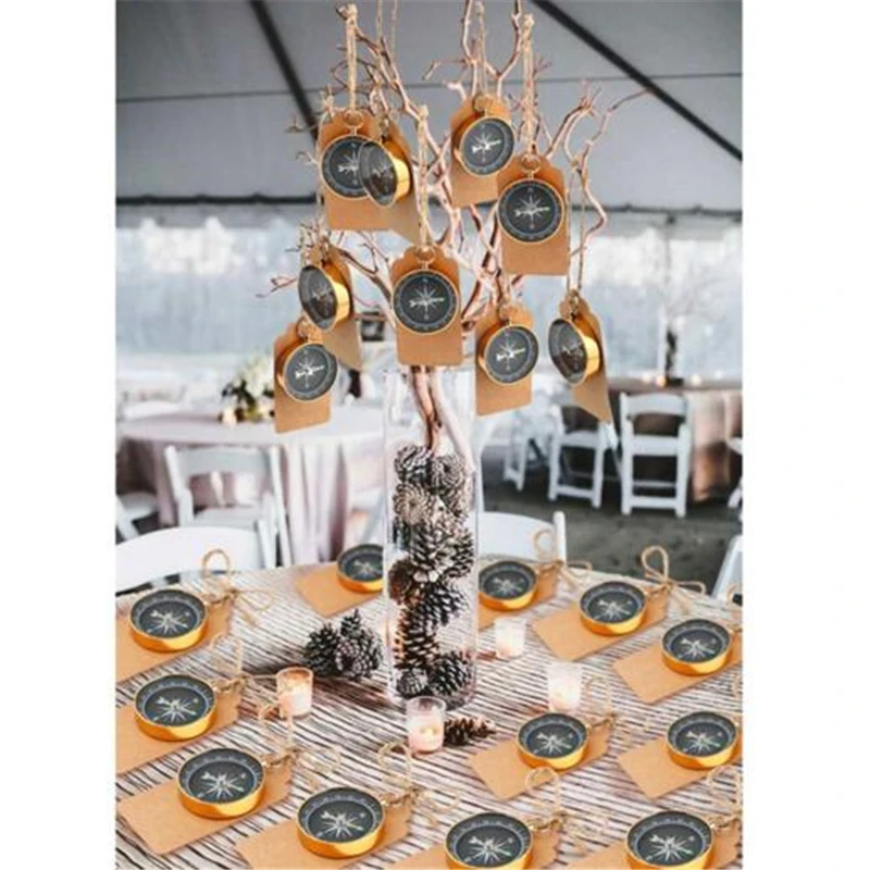 Креативный компас с бирками 10 шт./лот свадебные сувениры украшение вечерние