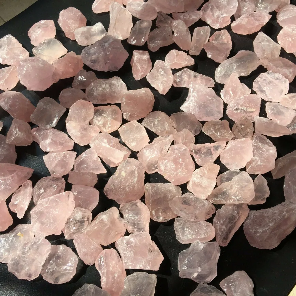 Cristal de cuarzo rosa Natural en bruto, 1000g, Lapidary rugoso Curaci&oacute;n-1