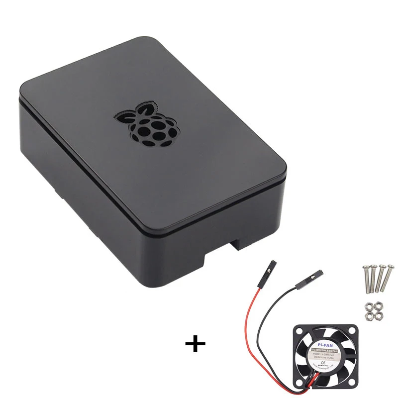 Чехол для Raspberry Pi 3 B + чехол корпуса с охлаждающим вентилятором Model Plus PI / 2 |