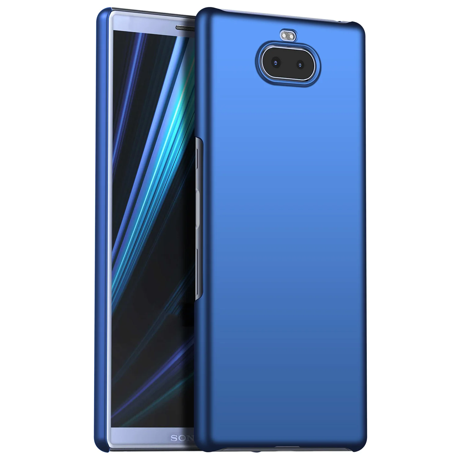 blue Чехол для sony Xperia 10 Plus, роскошный Высококачественный жесткий Тонкий чехол из поликарбоната, матовый защитный чехол на заднюю панель s для sony Xperia 1 Xperia10 - Цвет: blue