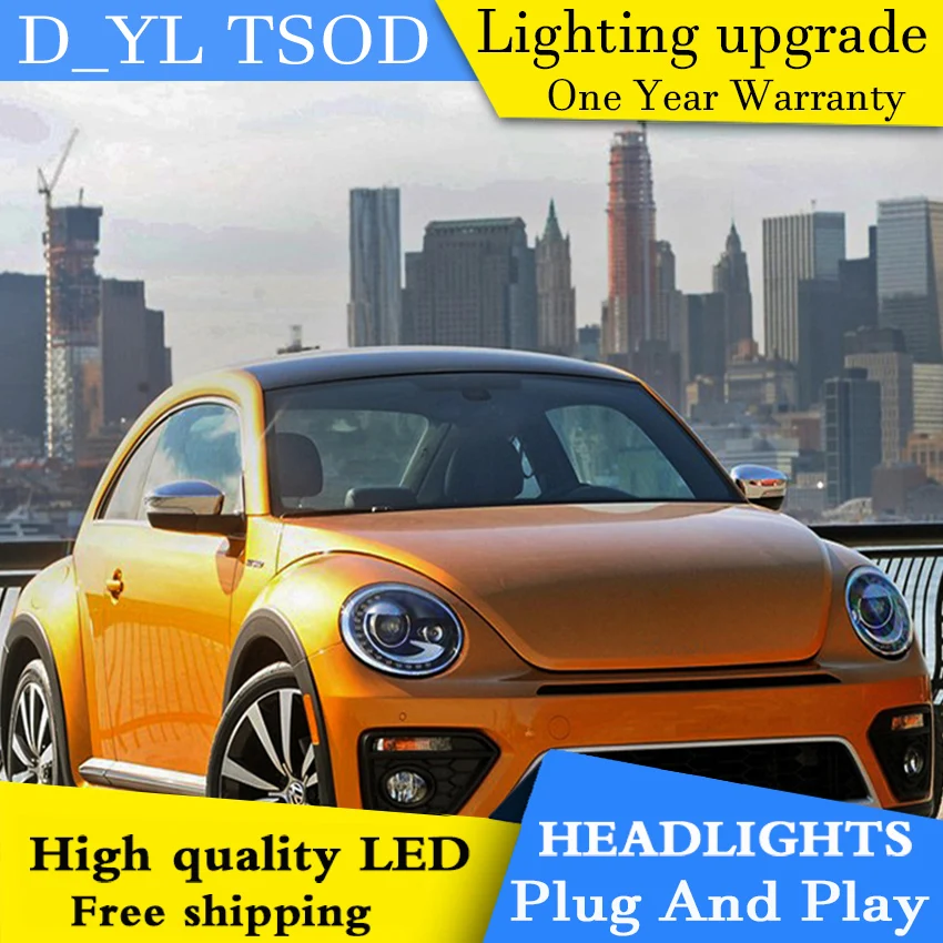 Стайлинга автомобилей головной светильник s для VW Beetle 2013-2015 светодиодный Жук