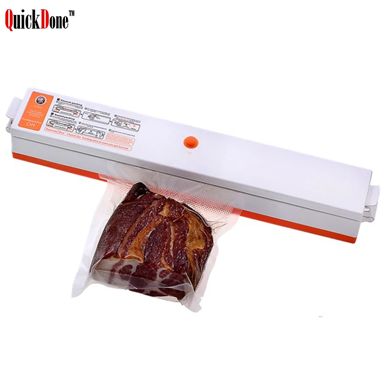 QuickDone 220V 110V бытовой пищевой вакуумный упаковщик Портативный упаковочная машина