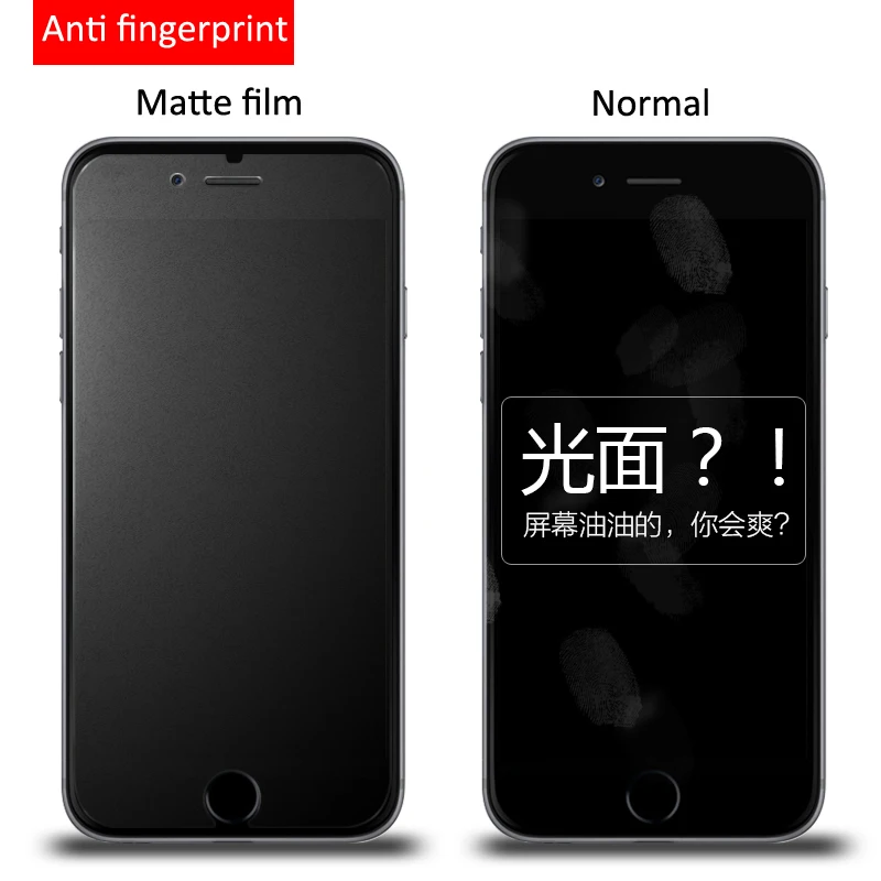 9H Матовый протектор экрана из закаленного стекла для iPhone 5 5S SE 6 6S 7 8 Plus X Xs Max XR 11 Pro Max матовая поверхность с защитой от отпечатков пальцев