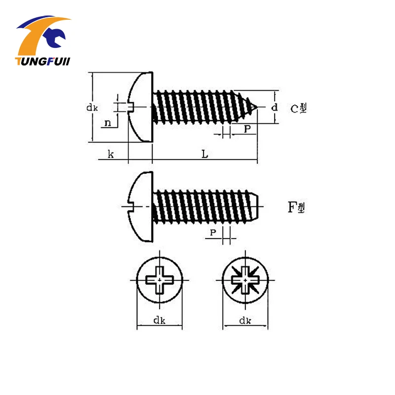 TUNGFULL черный M2x10mm кепки шурупы Болты Винты под крестовую отвертку деревянные