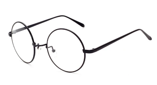 black Peekaboo корейский Ретро полный обод золото оправу Nerd тонкие металлические опрятный стиль винтажные очки Круглый компьютер унисекс - Цвет оправы: black